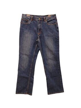 LL Beanwomens 14 Straight Mid Rise Medium wash Jeans 33x28 retro classic casual